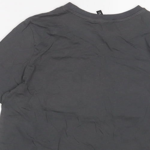 H&M Womens Grey Cotton Basic T-Shirt Size S Crew Neck - Selena Gomez