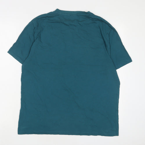 ASOS Mens Blue Cotton T-Shirt Size M Crew Neck