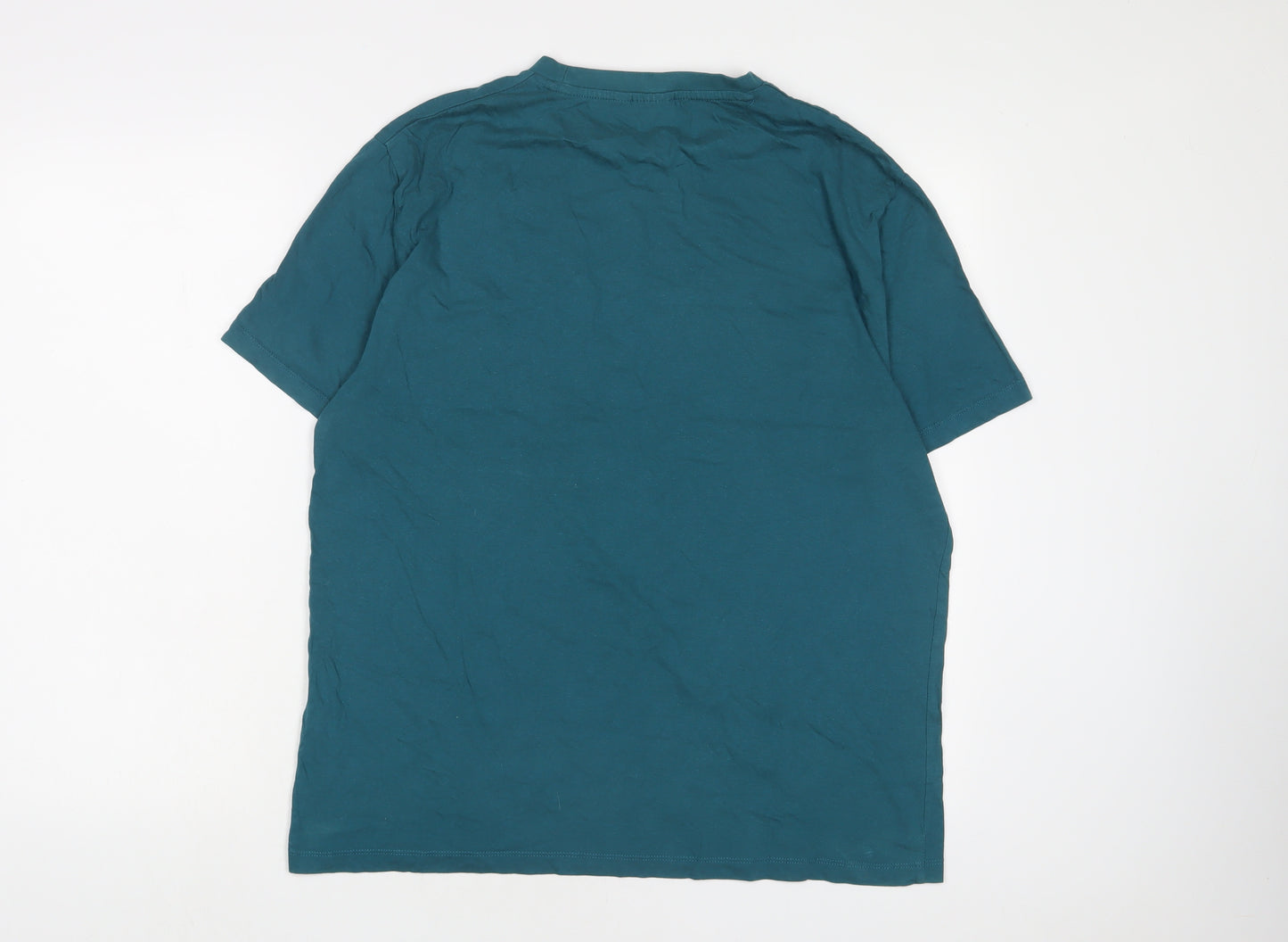 ASOS Mens Blue Cotton T-Shirt Size M Crew Neck