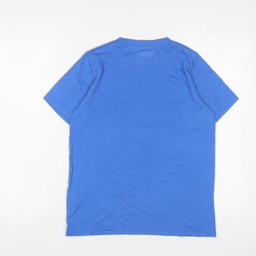 abercrombie kids Boys Blue Cotton Basic T-Shirt Size 13-14 Years Crew Neck Pullover