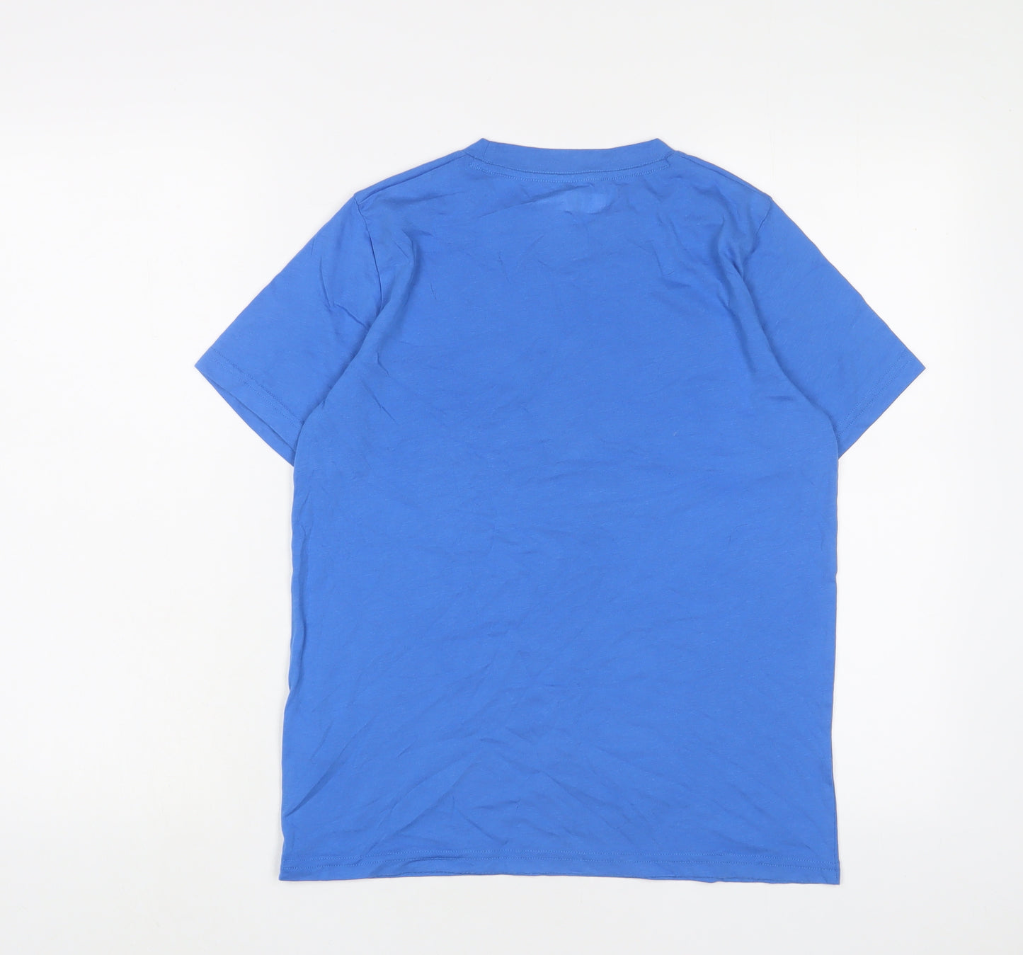 abercrombie kids Boys Blue Cotton Basic T-Shirt Size 13-14 Years Crew Neck Pullover