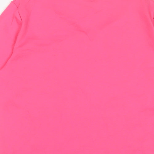 Casamia Womens Pink Polyester Basic T-Shirt Size S V-Neck