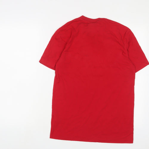 Canterbury Mens Red Cotton T-Shirt Size S Crew Neck