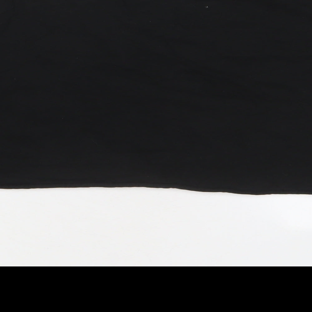 PRETTYLITTLETHING Womens Black Cotton Cropped T-Shirt Size S Crew Neck - Los Angeles