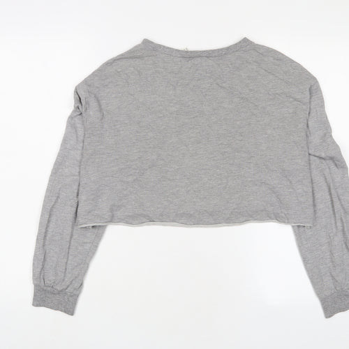H&M Womens Grey Cotton Pullover Sweatshirt Size M Pullover - New York