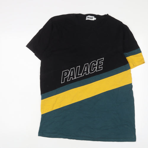 Palace Mens Multicoloured Striped Cotton T-Shirt Size XL Crew Neck