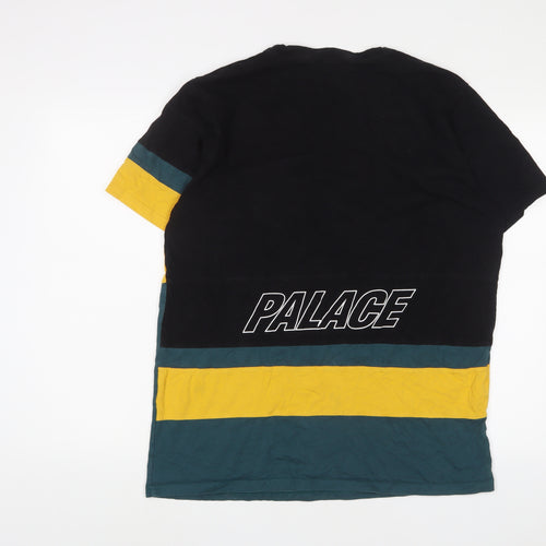 Palace Mens Multicoloured Striped Cotton T-Shirt Size XL Crew Neck