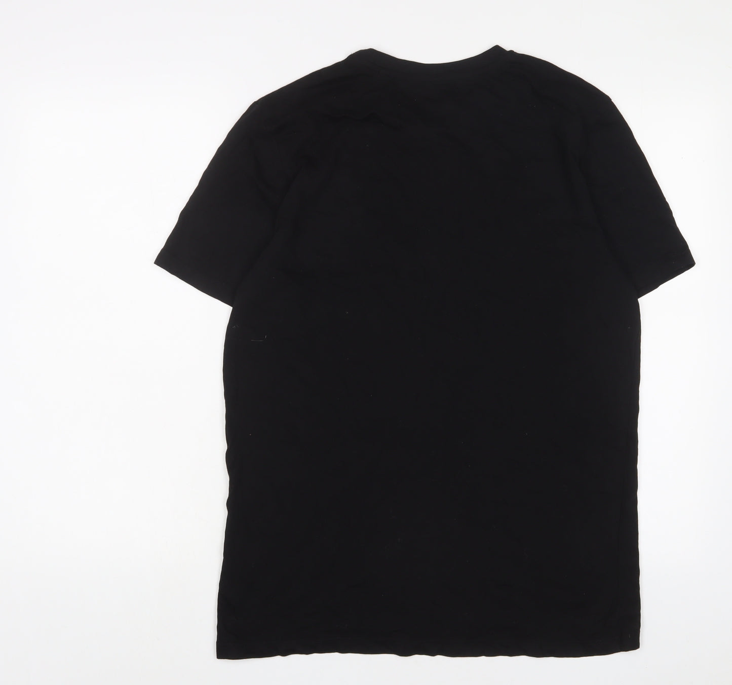 NEXT Mens Black Cotton T-Shirt Size M Crew Neck