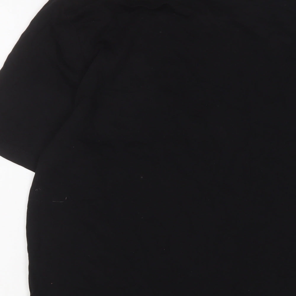 NEXT Mens Black Cotton T-Shirt Size M Crew Neck