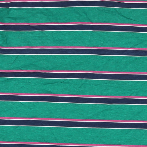 ASOS Mens Green Striped Cotton T-Shirt Size S Crew Neck - New York