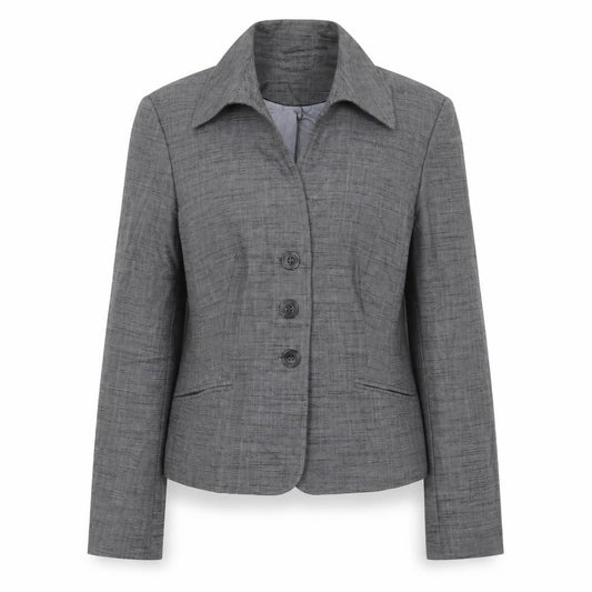 Front view of Next women’s red jacket blazer, size UK 10, button