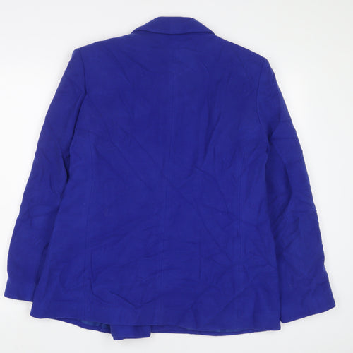 MODE Womens Blue Jacket Size 16 Zip - Zip Pockets
