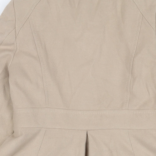 Dorthy Perkins Womens Beige Overcoat Coat Size 12 Button