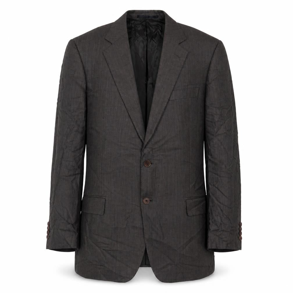 Front view of Next men’s grey wool jacket suit jacket, size 42, regular