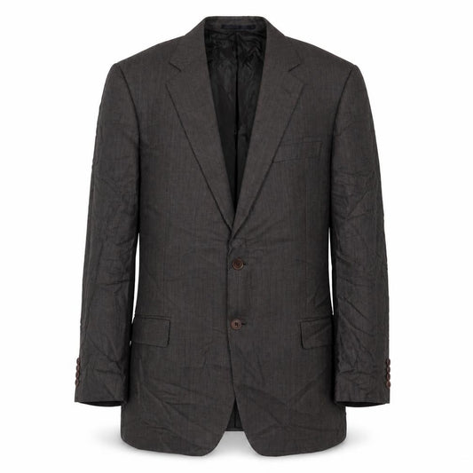Front view of Next men’s grey wool jacket suit jacket, size 42, regular