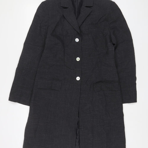 Classic Womens Grey Jacket Blazer Size 10 Button