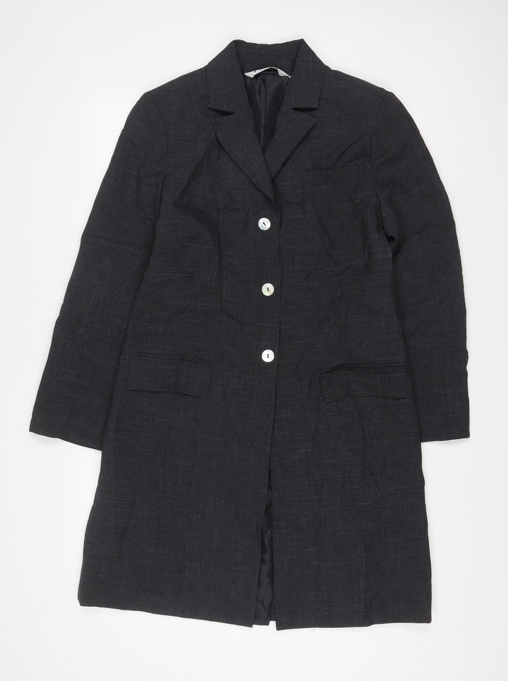Classic Womens Grey Jacket Blazer Size 10 Button