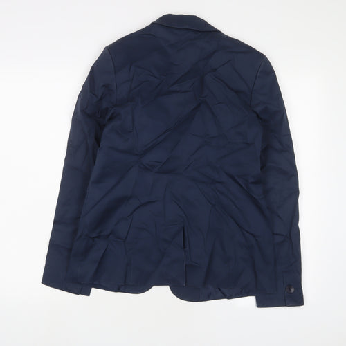 United Colors of Benetton Womens Blue Jacket Blazer Size 14 Button