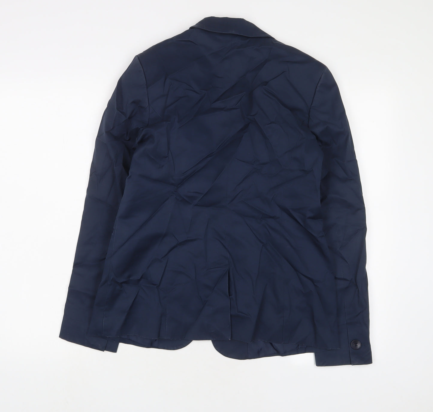 United Colors of Benetton Womens Blue Jacket Blazer Size 14 Button