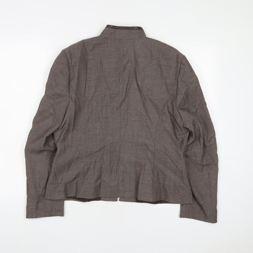 NEXT Womens Brown Jacket Size 16 Zip