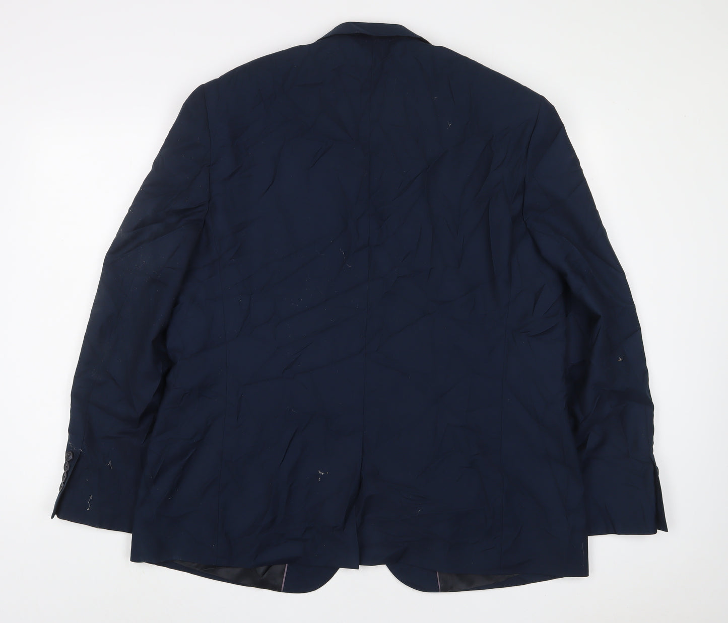 Tailor & Cutter Mens Blue Polyester Jacket Suit Jacket Size 46 Regular
