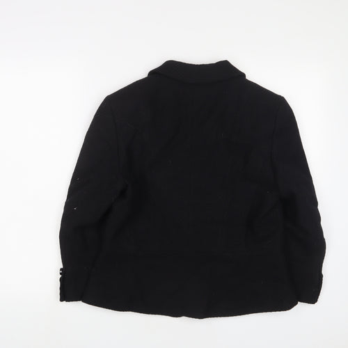 Marks and Spencer Womens Black Jacket Blazer Size 14 Button