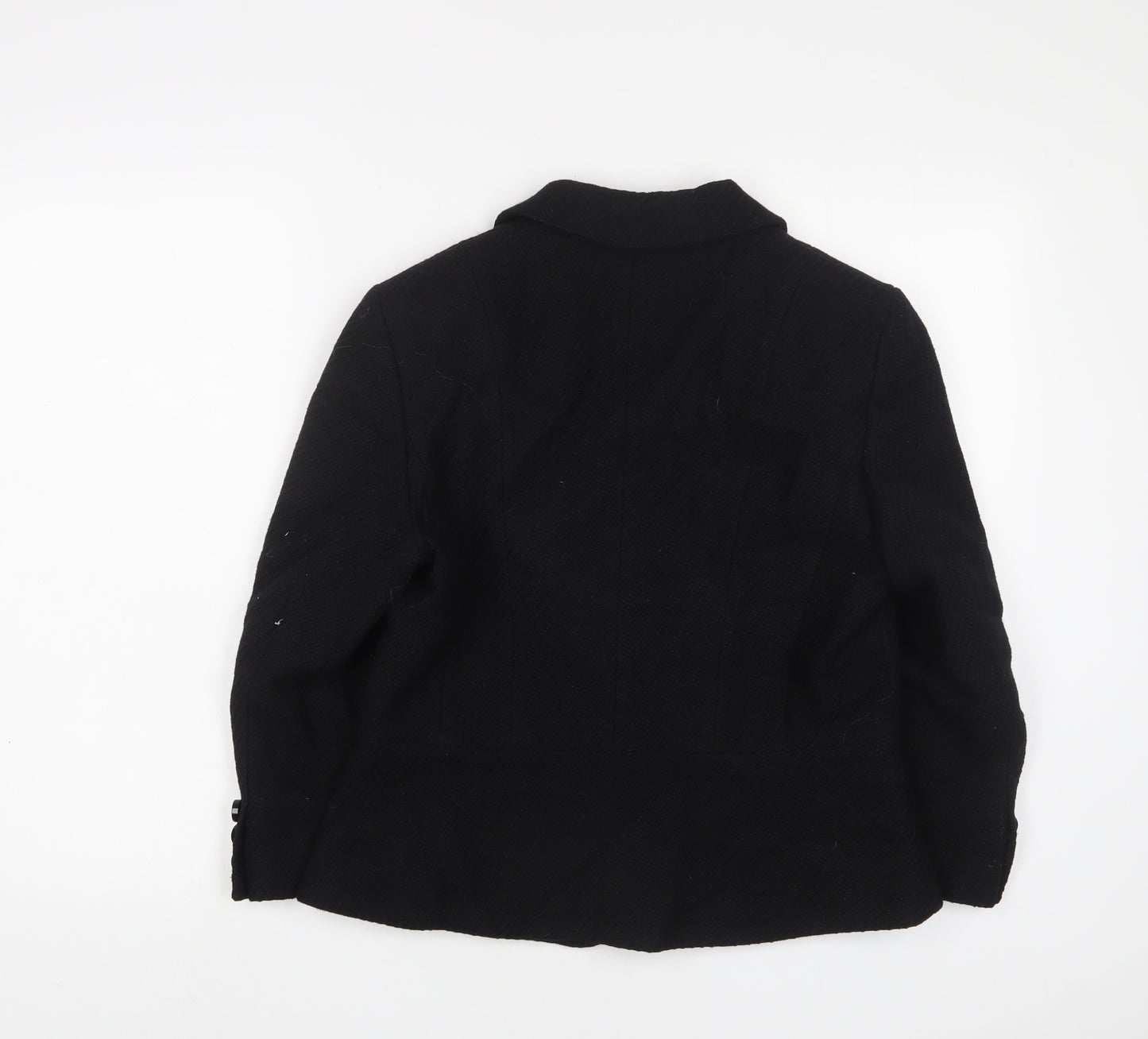 Marks and Spencer Womens Black Jacket Blazer Size 14 Button