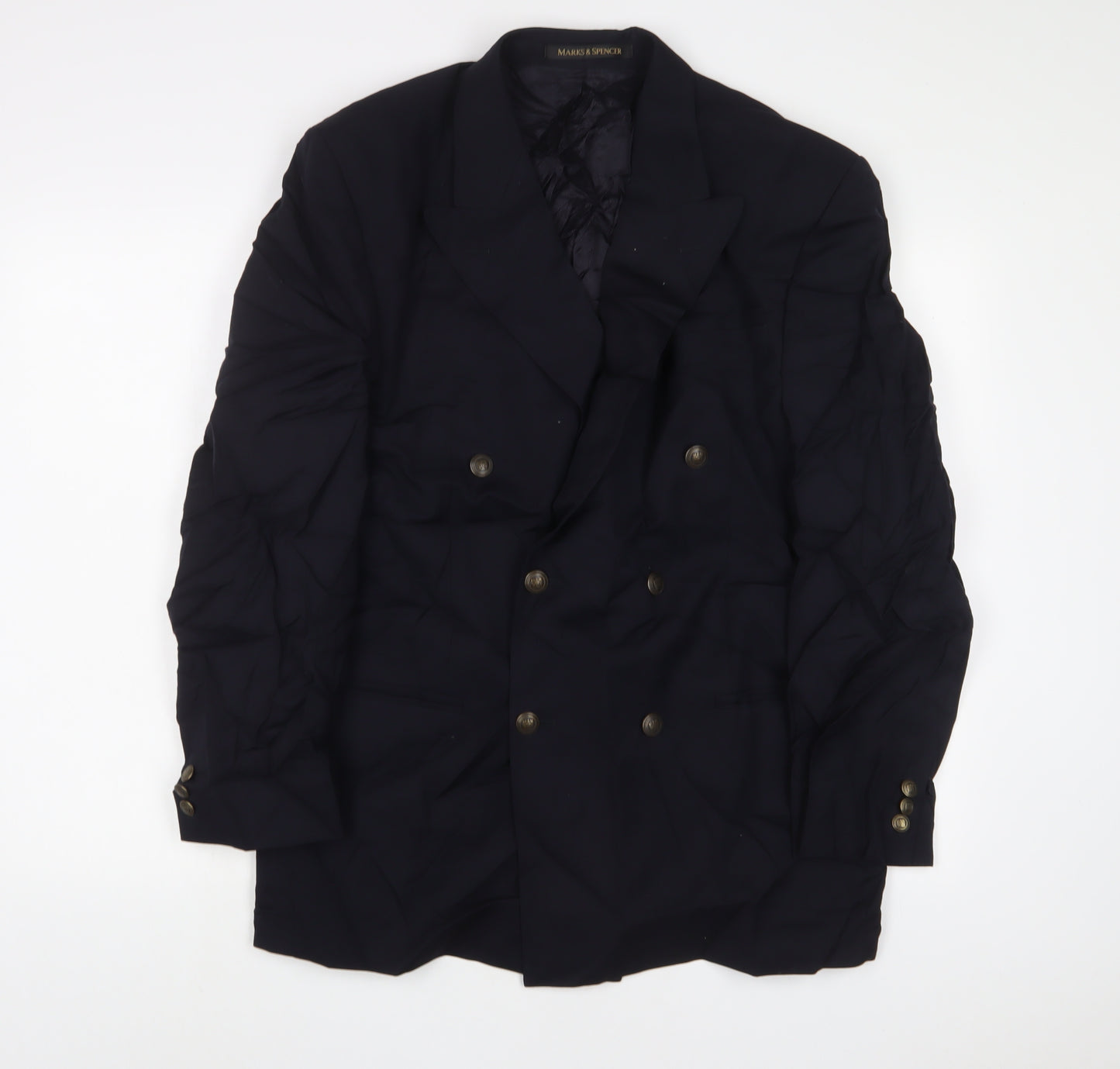 Marks and Spencer Mens Blue Wool Jacket Suit Jacket Size 40 Regular