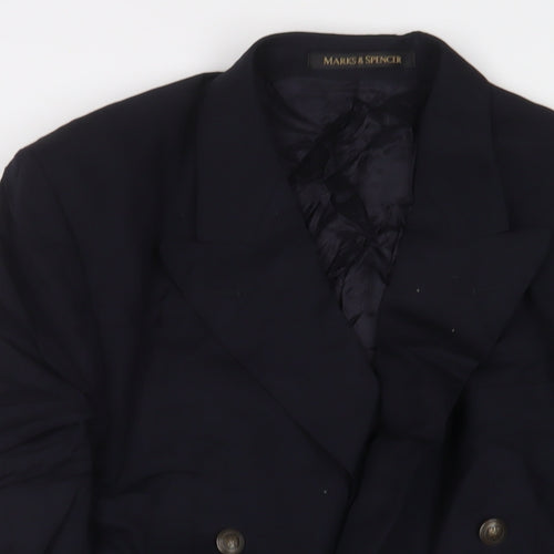Marks and Spencer Mens Blue Wool Jacket Suit Jacket Size 40 Regular
