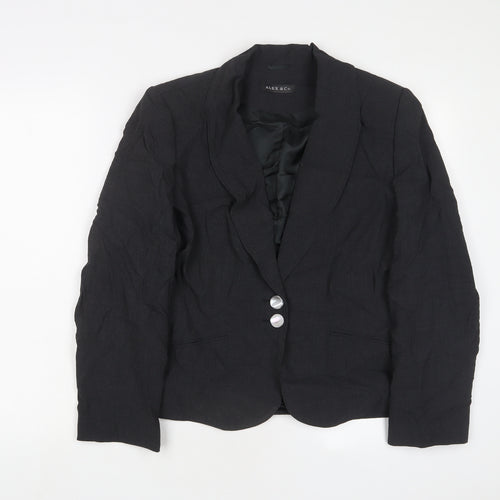 Alex & Co Womens Grey Jacket Blazer Size 14 Button