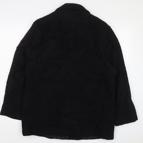 Classic Womens Black Jacket Coat Size 18 Button