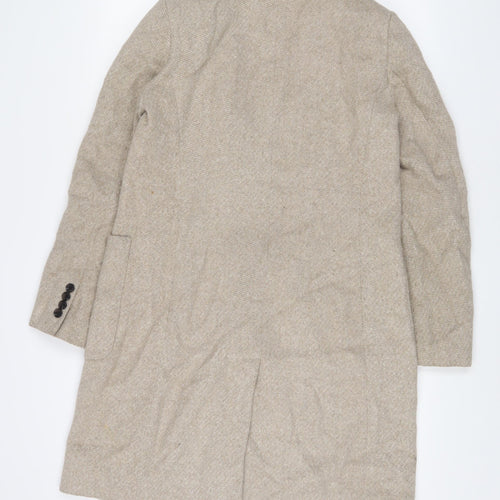Great Plains Womens Beige Overcoat Coat Size 10 Button