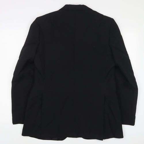 Greenwoods Mens Black Polyester Jacket Suit Jacket Size 40 Regular
