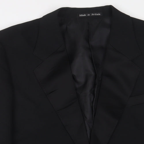 Greenwoods Mens Black Polyester Jacket Suit Jacket Size 40 Regular
