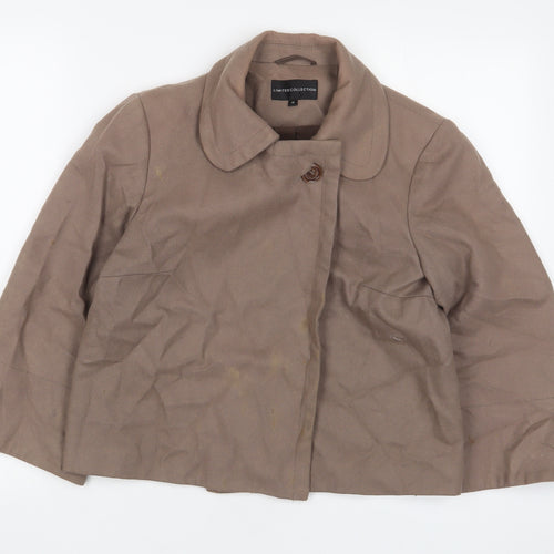 Marks and Spencer Womens Brown Jacket Size 10 Button