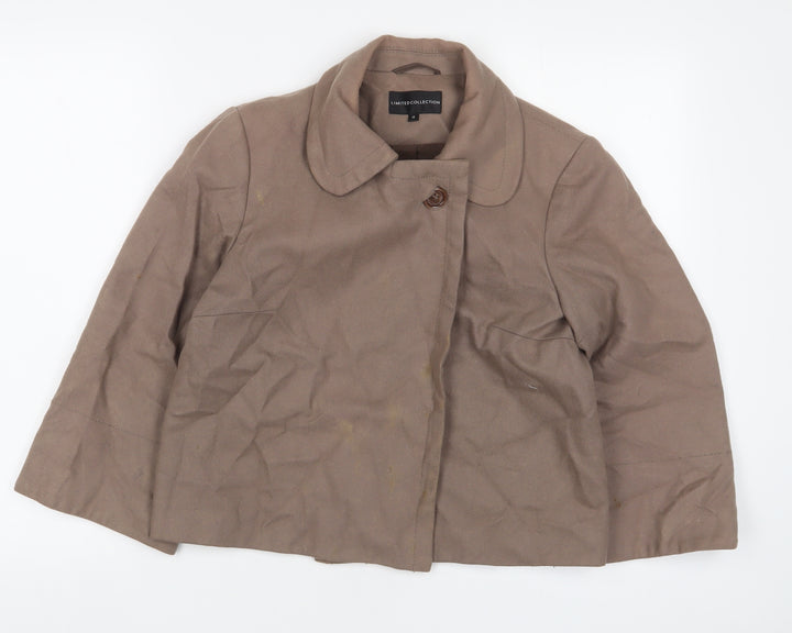 Marks and Spencer Womens Brown Jacket Size 10 Button