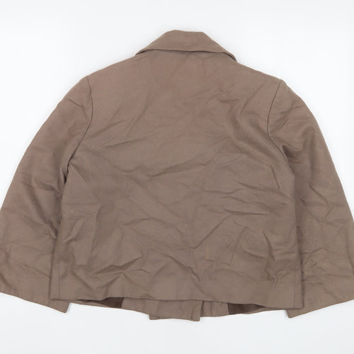 Marks and Spencer Womens Brown Jacket Size 10 Button