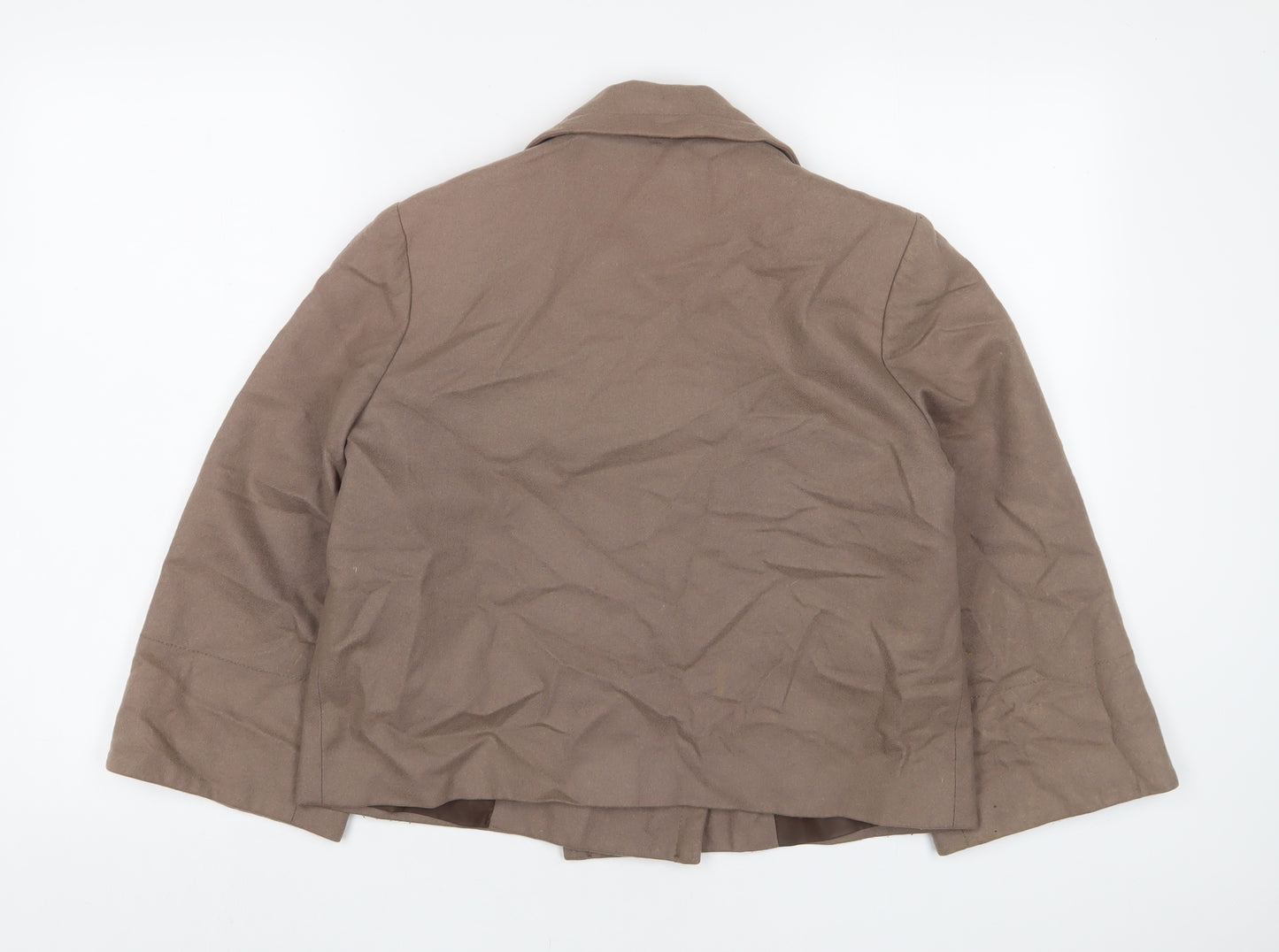 Marks and Spencer Womens Brown Jacket Size 10 Button