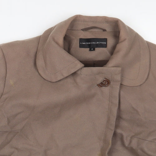 Marks and Spencer Womens Brown Jacket Size 10 Button