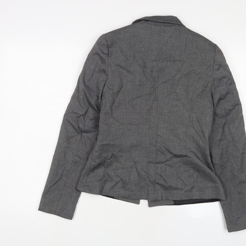 Warehouse Womens Grey Jacket Blazer Size 10 Button