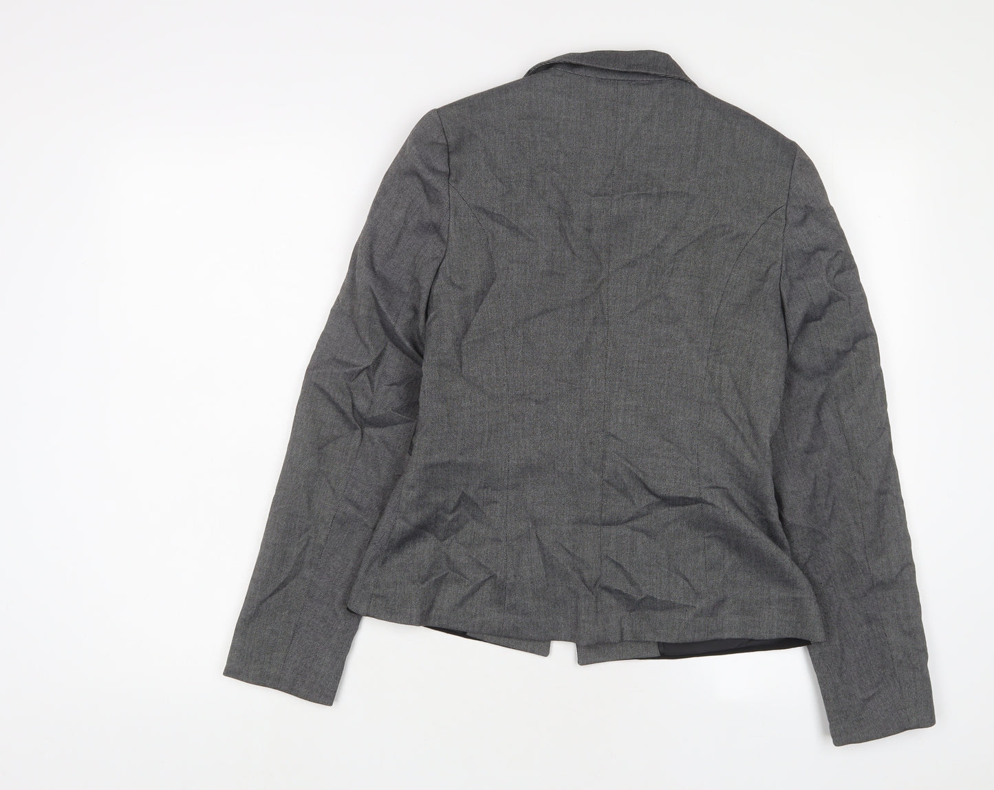 Warehouse Womens Grey Jacket Blazer Size 10 Button