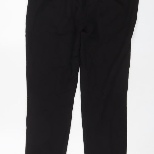 Topshop Womens Black Polyester Trousers Size 12 L28 in Regular Hook & Eye