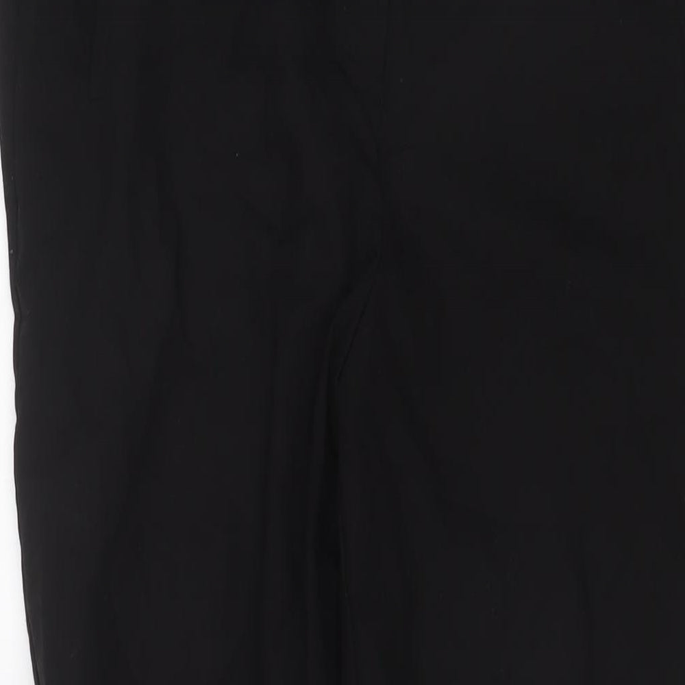 Topshop Womens Black Polyester Trousers Size 12 L28 in Regular Hook & Eye