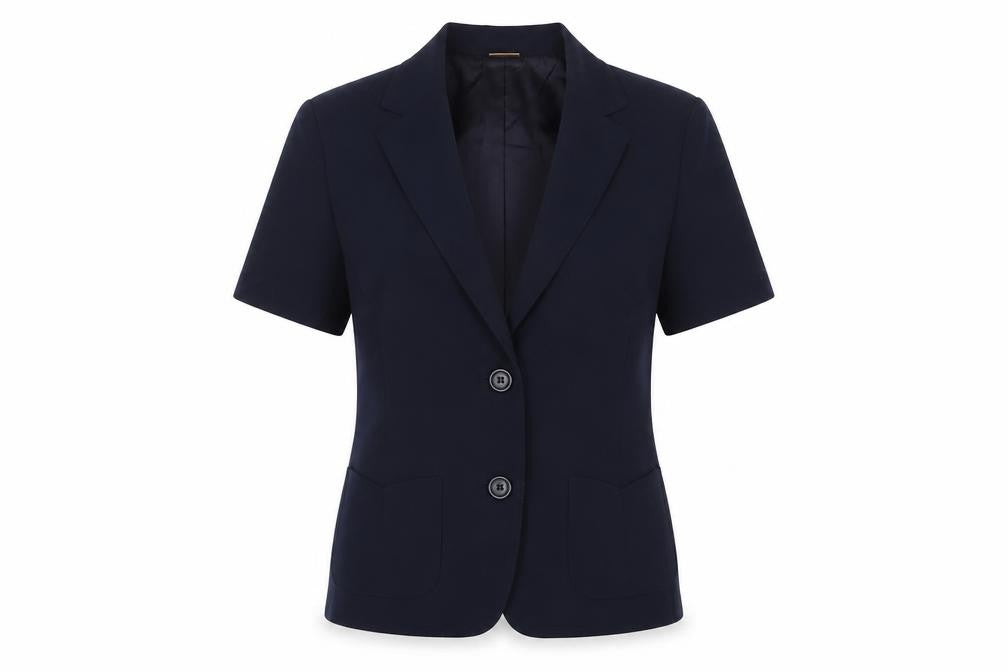 Damart Womens Blue Jacket Blazer Size 12 Button