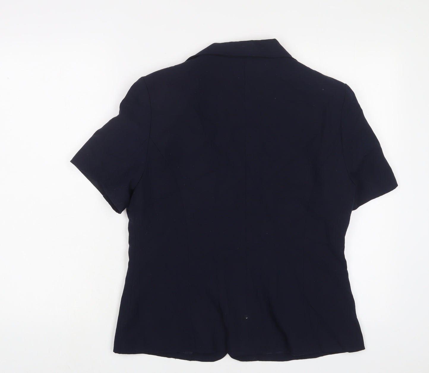 Damart Womens Blue Jacket Blazer Size 12 Button