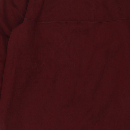 Uniqlo Womens Red Cotton Jumper Dress Size M Round Neck Pullover