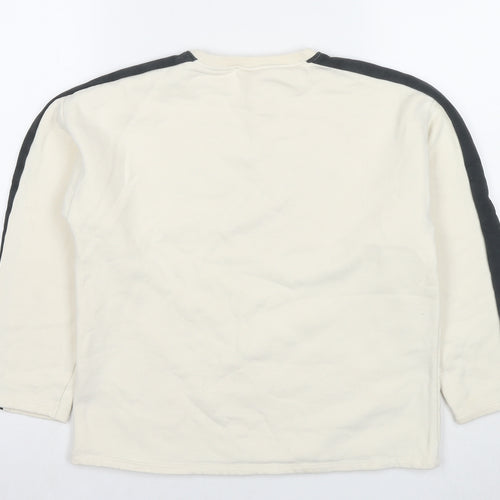 Zara Girls Ivory Cotton Pullover Sweatshirt Size 13-14 Years Pullover - Bella, Belle, Bela