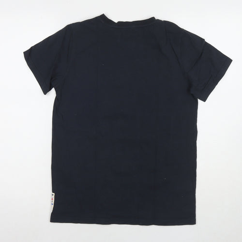 Fat Face Boys Blue Cotton Basic T-Shirt Size 12-13 Years Round Neck Pullover