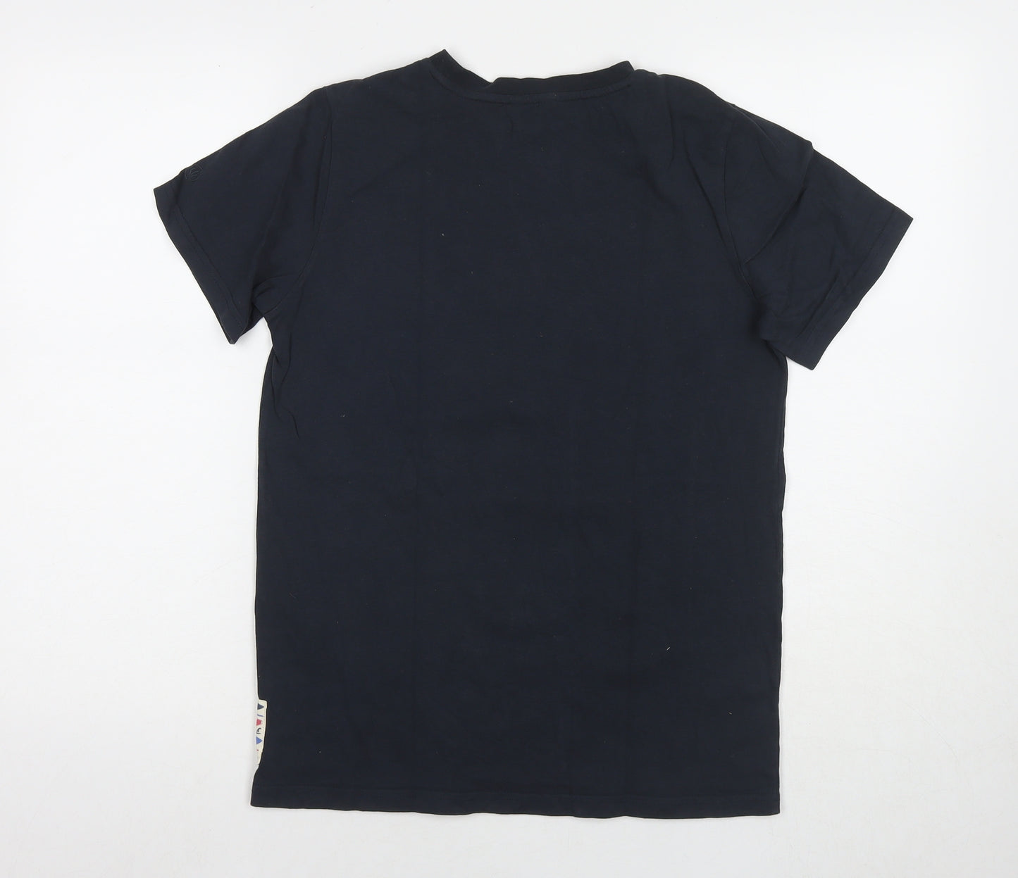 Fat Face Boys Blue Cotton Basic T-Shirt Size 12-13 Years Round Neck Pullover