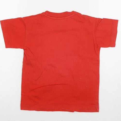 Airborne Boys Red Cotton Basic T-Shirt Size 4-5 Years Round Neck Pullover - Hakuna Matata